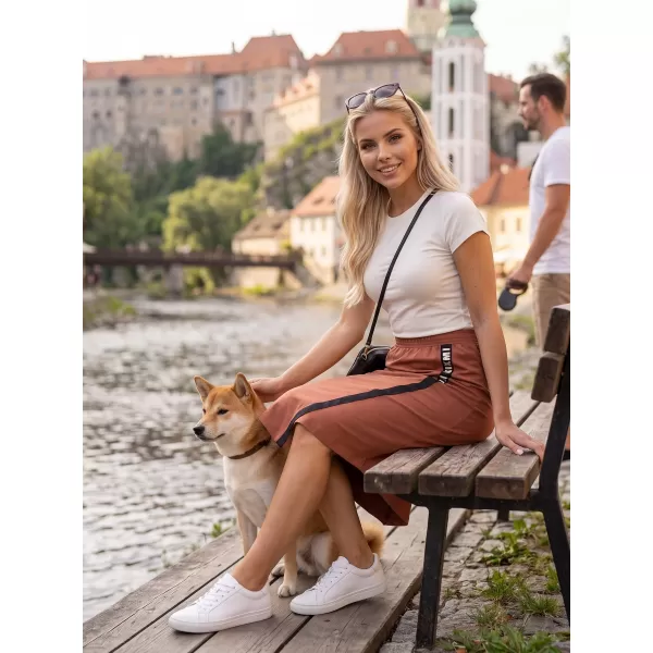  Női szoknya KIXMI SIBILA BARNA/KRÉMES 
