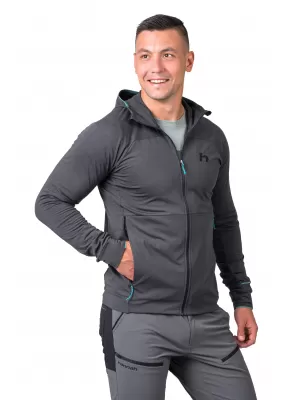 Férfi pulóver HANNAH ETHAN HOODY ANTRACIT MEL