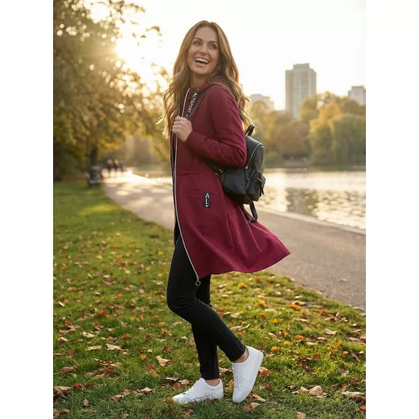  Női pulóver ALTISPORT CELIA BURGUNDIA 