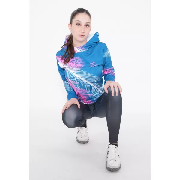  Prémium funkcionális női pulóver ALTISPORT VOJ/ALW001MI01 BENZIN/RÓZSASZÍN 