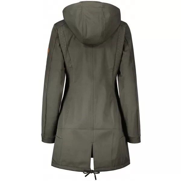  Női softshell kabát ALTISPORT CIARA KHAKI/PIROS 