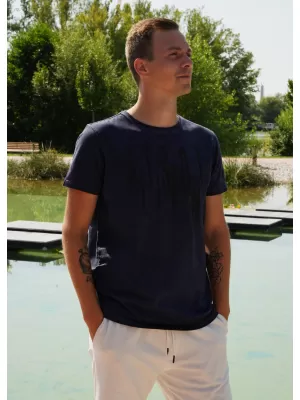 Férfi póló ALTISPORT CARLSON SÖTÉTKÉK