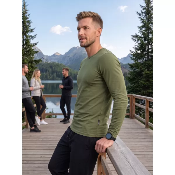  Hosszú ujjú férfi póló ALTISPORT NoPrint NP/ALM911 KHAKI 