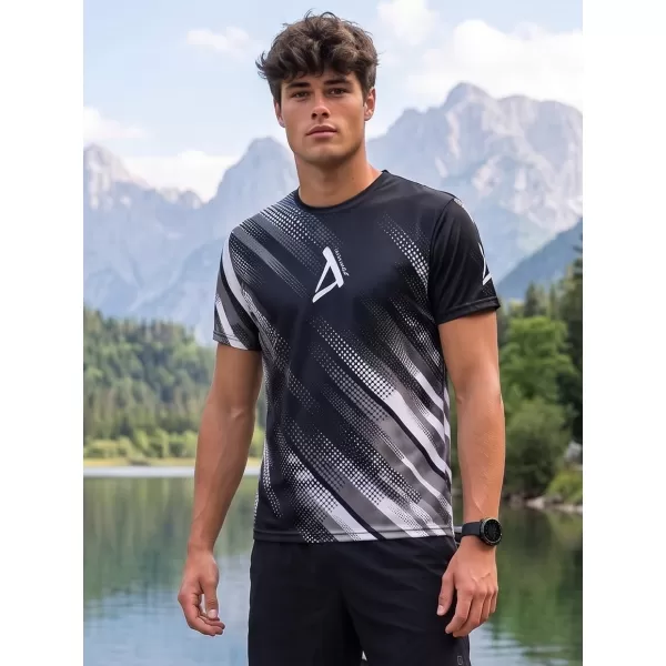  Férfi funkcionális prémium póló ALTISPORT VOJ/ALM028TR01 FEKETE ÉS FEHÉR 