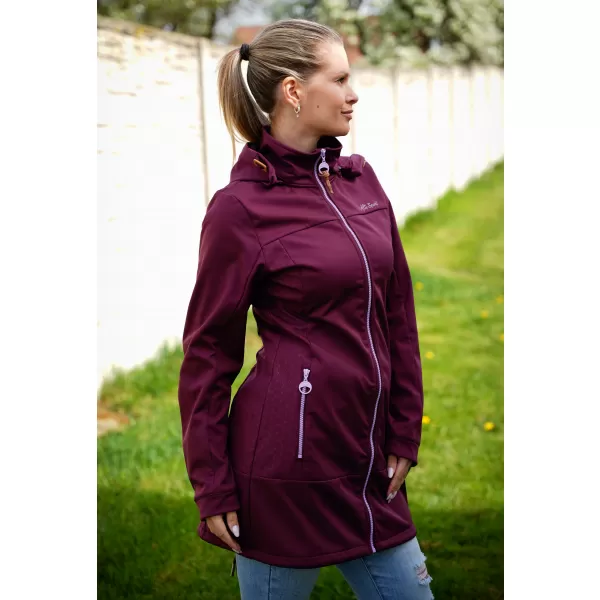 Női softshell kabát ALTISPORT CIARA BORDÓ/LILA 