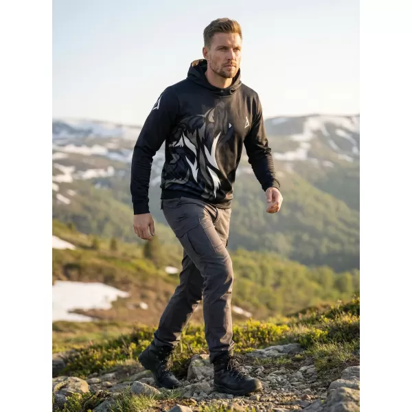  Férfi prémium funkcionális pulóver ALTISPORT VOJ/ALM029MI01 FEKETE SZÜRKE 