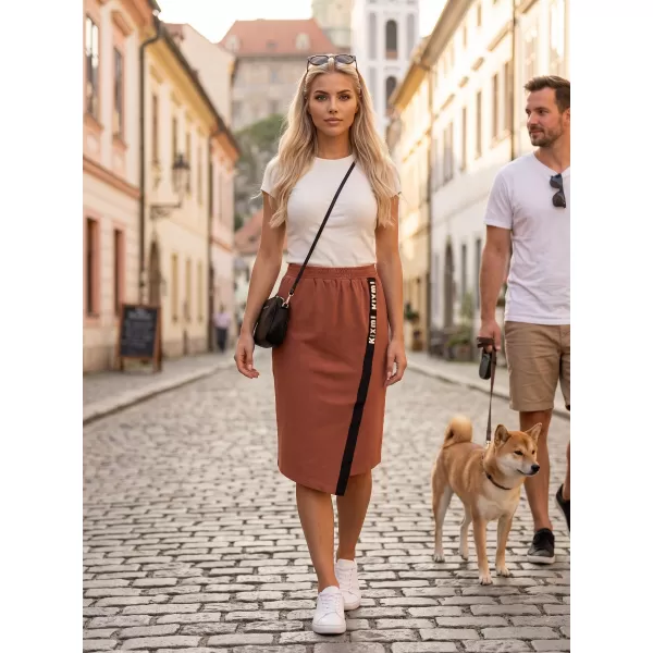  Női szoknya KIXMI SIBILA BARNA/KRÉMES 