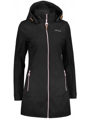 Női softshell kabát ALTISPORT CIARA FEKETE/RÓZSASZÍN