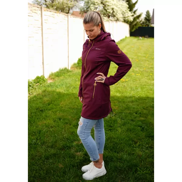  Női softshell kabát ALTISPORT CIARA BURGUNDIA 