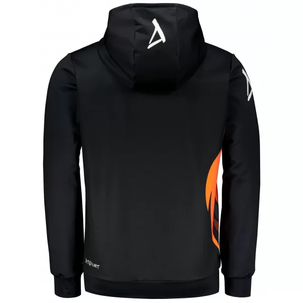  Férfi prémium funkcionális pulóver ALTISPORT VOJ/ALM029MI01 FEKETE-NARANCS 