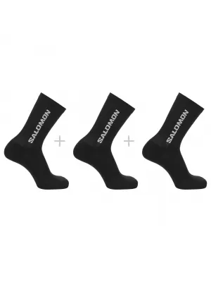 Zokni SALOMON EVERYDAY CREW 3-PACK LC2086100 FEKETE/FEKETE/FEKETE