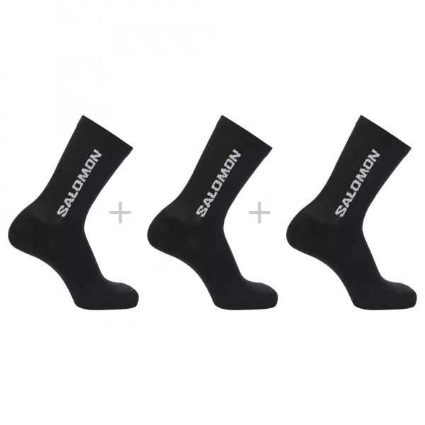  Zokni SALOMON EVERYDAY CREW 3-PACK LC2086100 FEKETE/FEKETE/FEKETE 