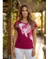 Női póló KIXMI SAKURA Burgundia