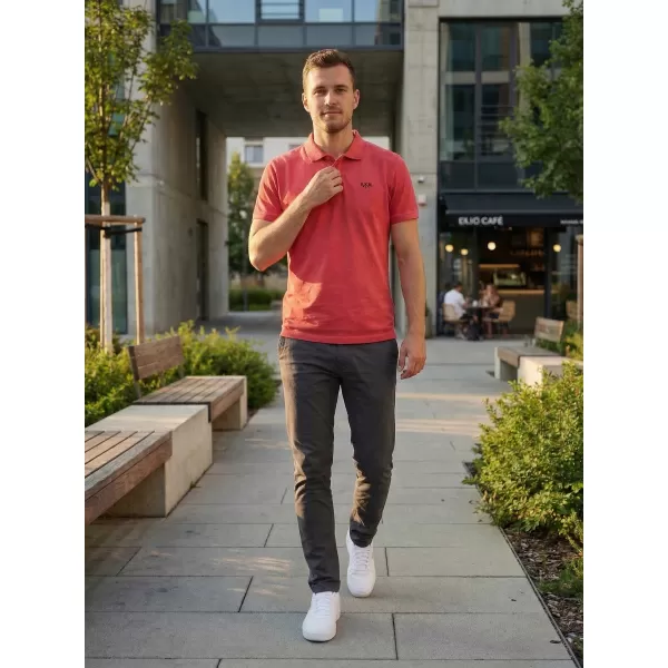  Férfi póló KIXMI SPENCER PIROS KÉK 