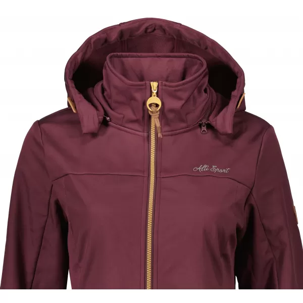  Női softshell kabát ALTISPORT CIARA BURGUNDIA 