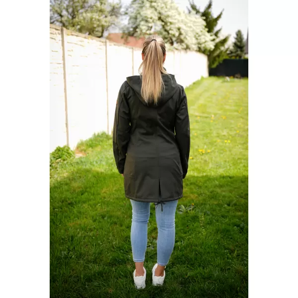  Női softshell kabát ALTISPORT CIARA KHAKI/PIROS 