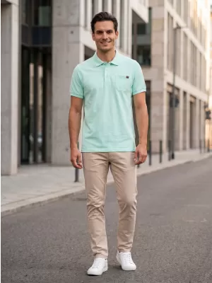 Mens t -phirt gallérral SAM 73 JULIÁN MT 834 MENTA