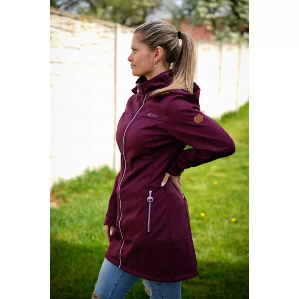  Női softshell kabát ALTISPORT CIARA BORDÓ/LILA 