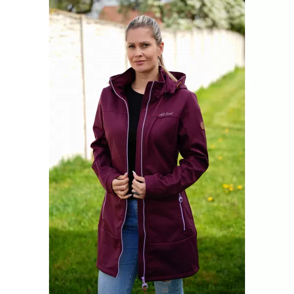  Női softshell kabát ALTISPORT CIARA BORDÓ/LILA 