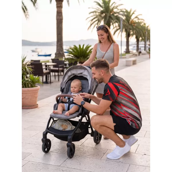 Férfi funkcionális prémium póló ALTISPORT VOJ/ALM028TR01 FEKETE ÉS PIROS 