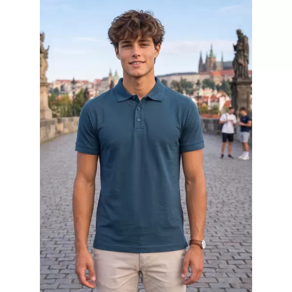 Férfi póló gallérral ALTISPORT NoPrint NP/ALM302 SÖTÉTKÉK 