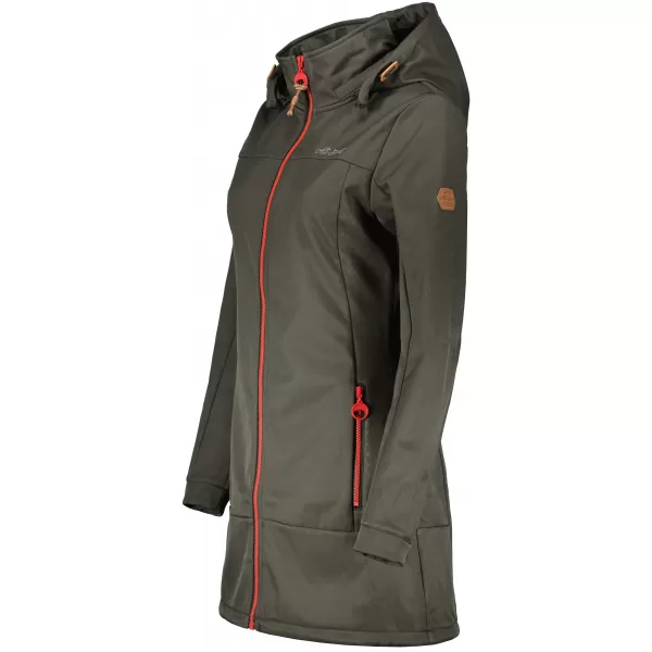  Női softshell kabát ALTISPORT CIARA KHAKI/PIROS 