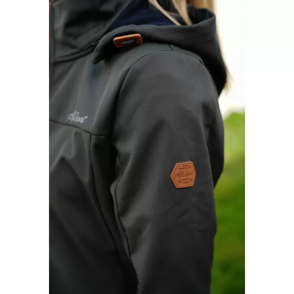  Női softshell kabát ALTISPORT CIARA KHAKI/PIROS 