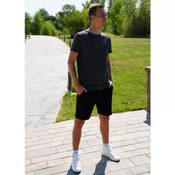  Férfi póló KIXMI SIMEON SÖTÉTSZÜRKE 