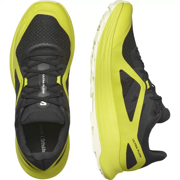  Férfi cipők SALOMON ULTRA FLOW L47462500 FEKETE/KÉNRUGÓ/ÁTLÁTSZÓ SÁRGA 
