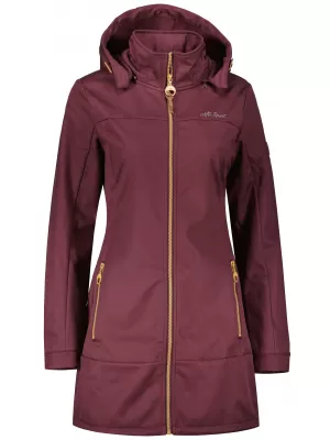 Női softshell kabát ALTISPORT CIARA BURGUNDIA