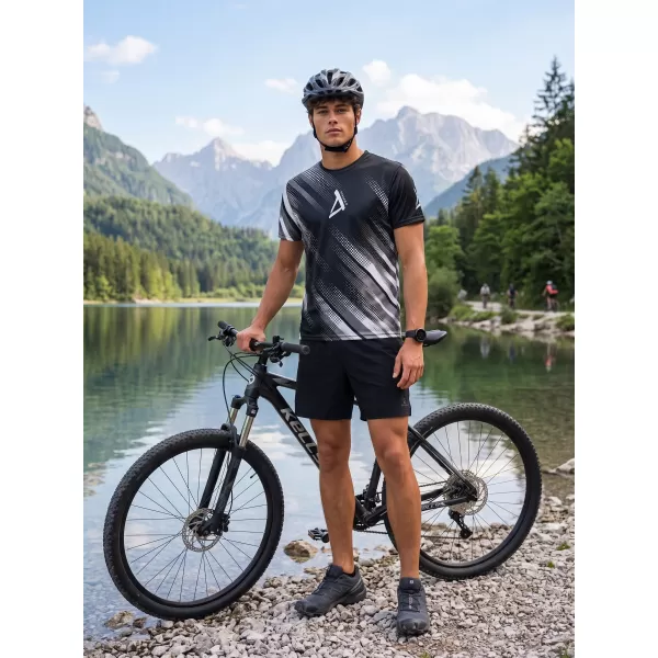  Férfi funkcionális prémium póló ALTISPORT VOJ/ALM028TR01 FEKETE ÉS FEHÉR 