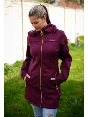 Női softshell kabát ALTISPORT CIARA BURGUNDIA