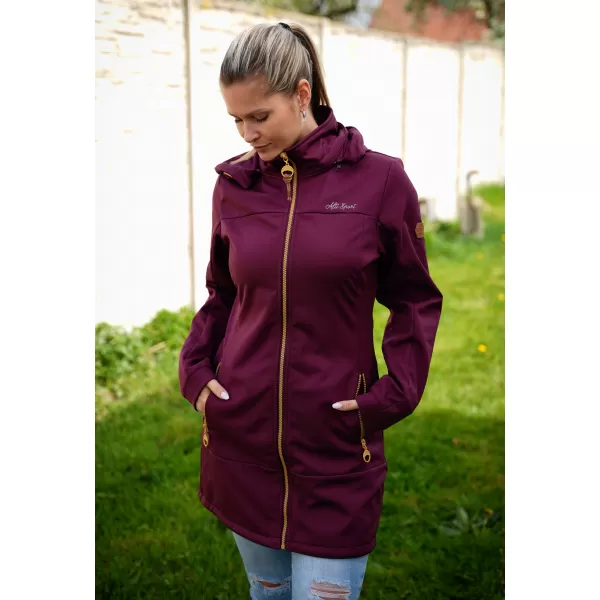  Női softshell kabát ALTISPORT CIARA BURGUNDIA 