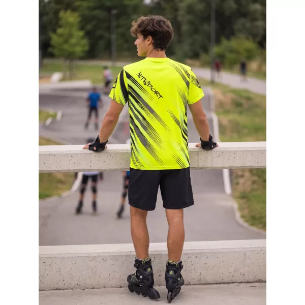  Férfi funkcionális prémium póló ALTISPORT VOJ/ALM028TR01 NEON SÁRGA 