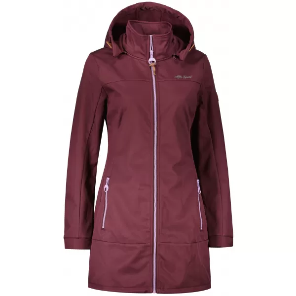  Női softshell kabát ALTISPORT CIARA BORDÓ/LILA 