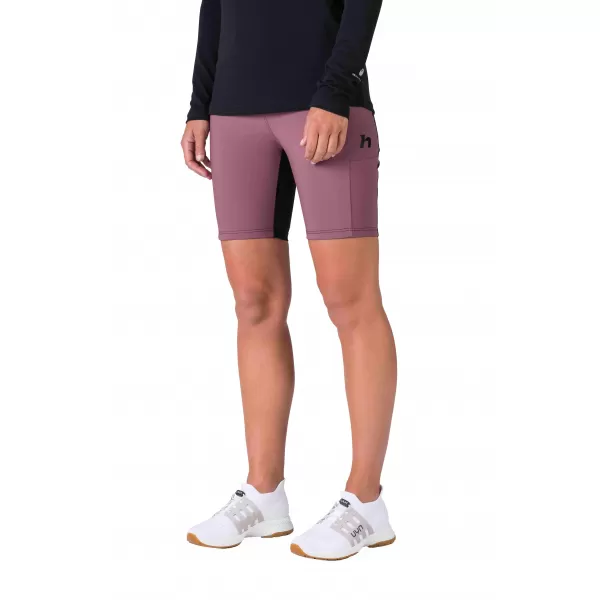  Rövid női leggings HANNAH LIS PRO ANTRACIT/ROAN ROUGE 