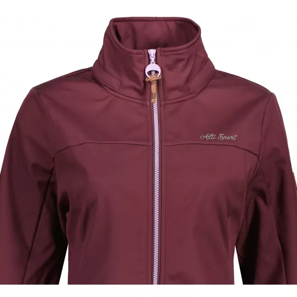  Női softshell kabát ALTISPORT CIARA BORDÓ/LILA 