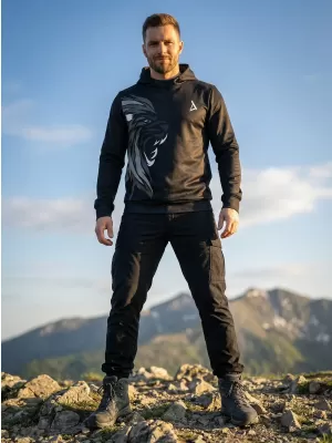 Férfi prémium funkcionális pulóver ALTISPORT VOJ/ALM029MI01 FEKETE SZÜRKE