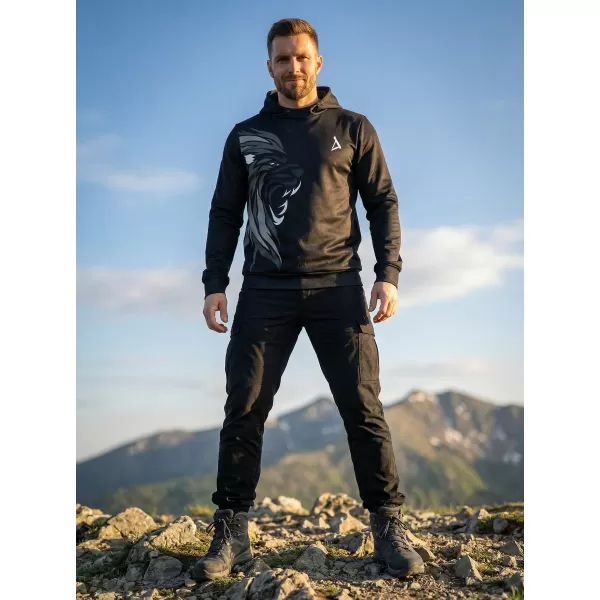  Férfi prémium funkcionális pulóver ALTISPORT VOJ/ALM029MI01 FEKETE SZÜRKE 