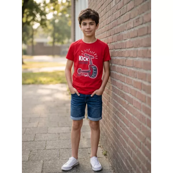  Fiú póló SAM 73 BLUTO KT 521 PIROS 