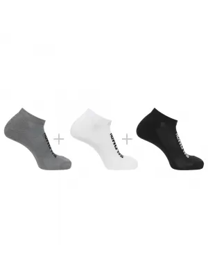Zokni SALOMON EVERYDAY LOW 3-PACK LC2087100 FEKETE/FEHÉR/MÉZSZÜRKE MELANZS
