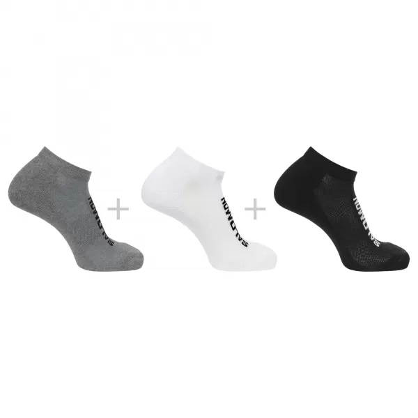  Zokni SALOMON EVERYDAY LOW 3-PACK LC2087100 FEKETE/FEHÉR/MÉZSZÜRKE MELANZS 