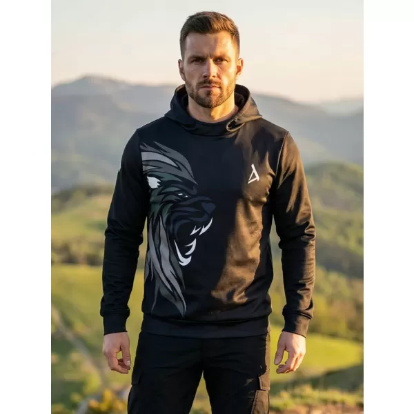  Férfi prémium funkcionális pulóver ALTISPORT VOJ/ALM029MI01 FEKETE SZÜRKE 