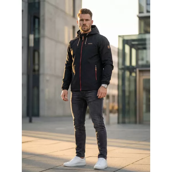  Férfi dzseki ALTISPORT CARLEY FEKETE PIROS 