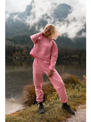 Női pamut melegítőnadrág NORDBLANC BOYFRIEND NBSPL7888 RÓZSASZÍN