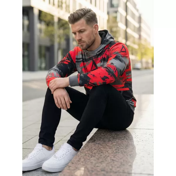  Prémium férfi pulóver ALTISPORT VOJ/ALM014MI01 FEKETE ÉS PIROS 