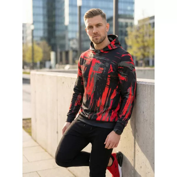  Prémium férfi pulóver ALTISPORT VOJ/ALM010MI01 FEKETE ÉS PIROS 