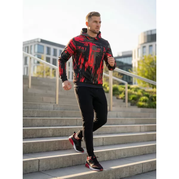  Prémium férfi pulóver ALTISPORT VOJ/ALM010MI01 FEKETE ÉS PIROS 