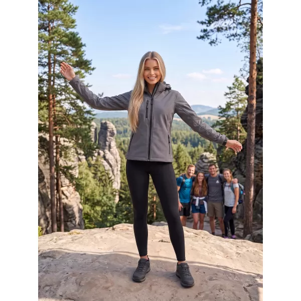  Női softshell kabát ALTISPORT NP/ALW125 SÖTÉTSZÜRKE KIEMELÉSEK 