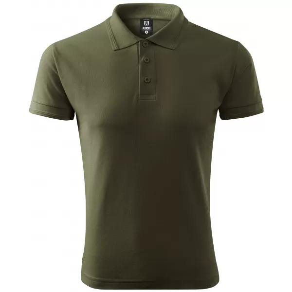  Férfi póló gallérral ALTISPORT NP/ALM302 KATONAI 